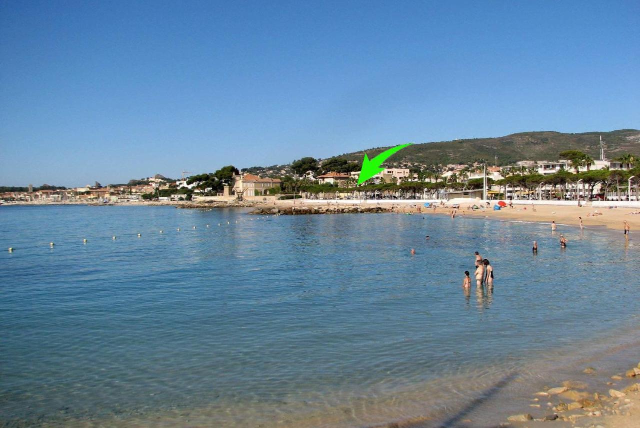 Logement climatisé avec jardin et parking pour 2 personnes en bord de plage La Ciotat Exterior foto